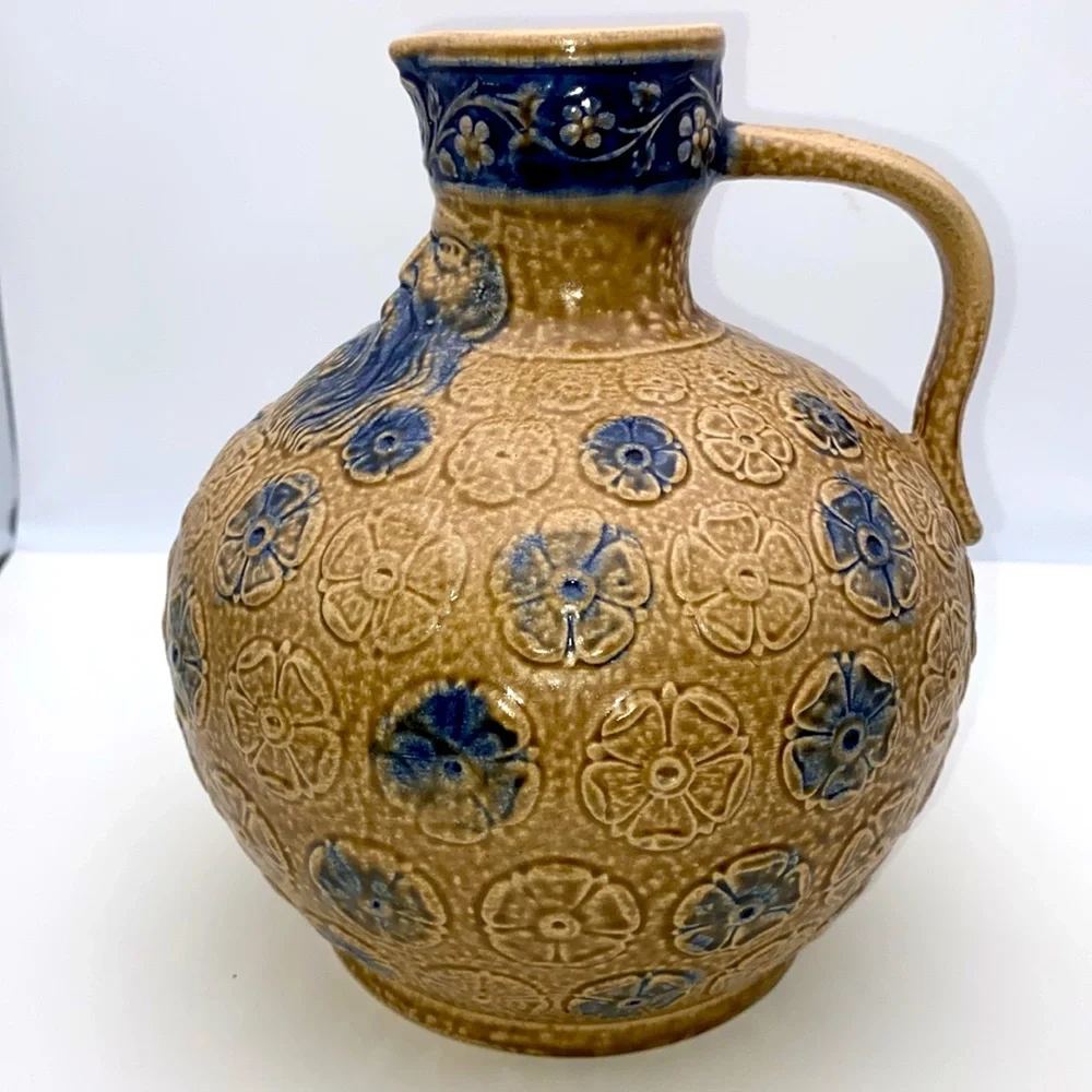 German salt-glazed stoneware Bartmann Jug ( Bearded Man).